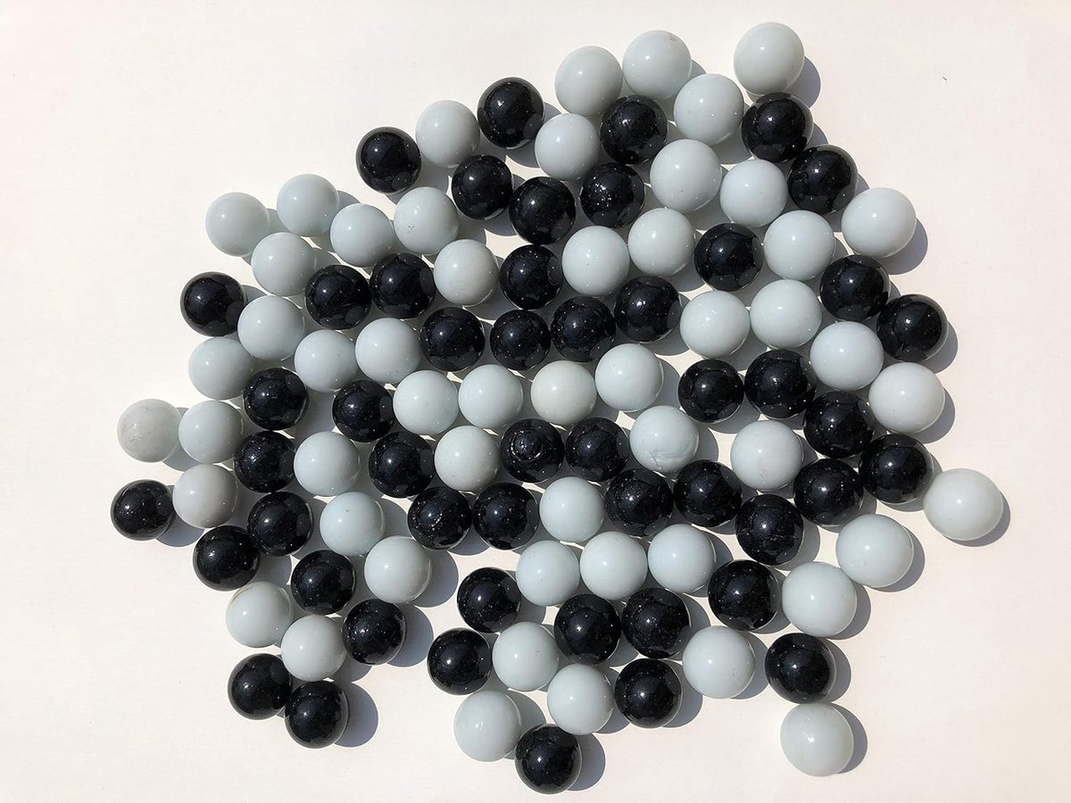 100 stuks ks zwart wit glazen ballen decoratieve ballen 16 mm Black White glazen decoratieve bal
