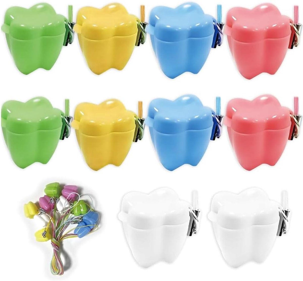 Tandendoosjes Kinderen - Melktand Bewaardoos - Aandenken Bewaren - Waterdicht Ontwerp - 10 stuks - Multicolor