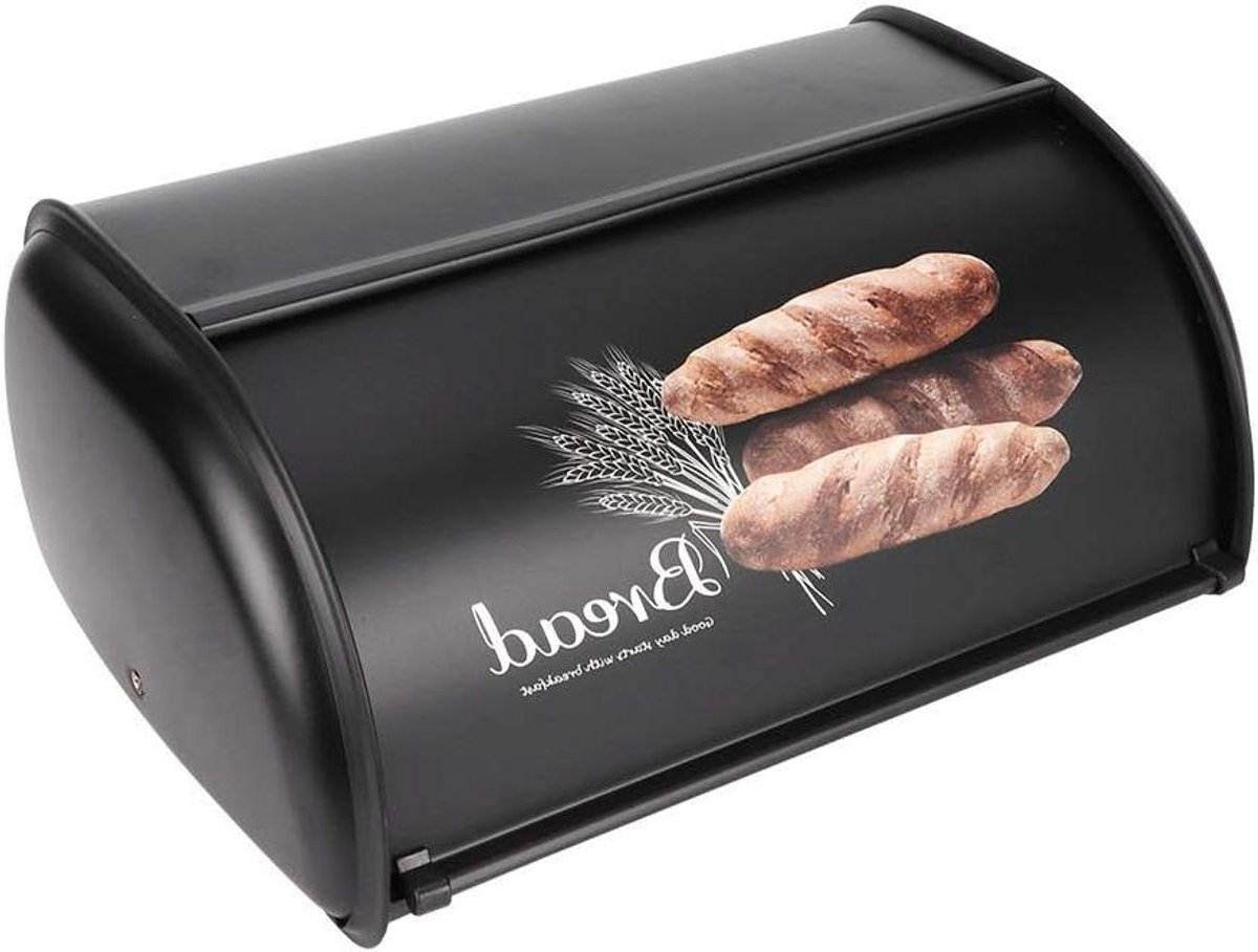 Broodtrommel Roestvrij Staal - Brooddoos Keuken - Brood Bewaren - Stabiel Antislip Ontwerp - 34 x 23 x 14.5 cm
