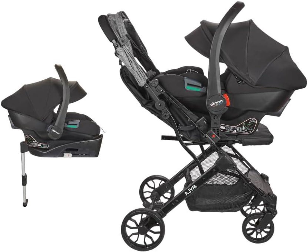 Combi Kinderwagen - Reiswieg Buggy - Baby Vervoeren - Compact En Lichtgewicht - 0-22 kg - Duo