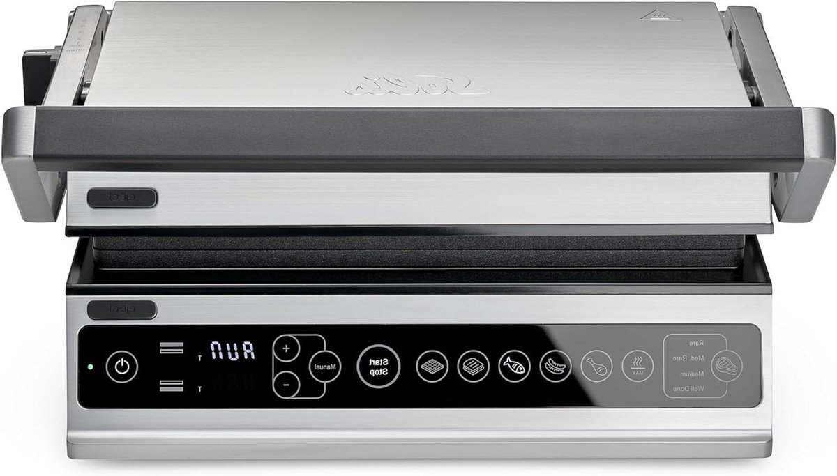 Contact Grill - Sandwich Maker Panini Waffle Maker - Snelle Maaltijden Bereiden - Afneembare Platen - 28 x 25 cm