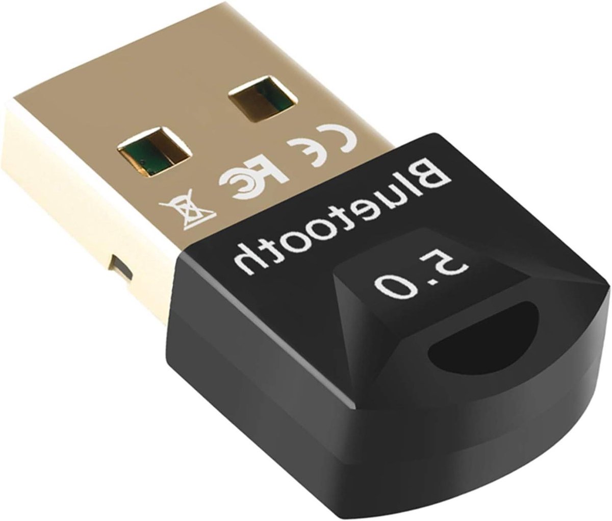 Bluetooth 5.0 Adapter - Draadloze Dongle Ontvanger - Computer Verbindingen - Snelle Gegevensoverdracht - 2.5 cm - Zwart
