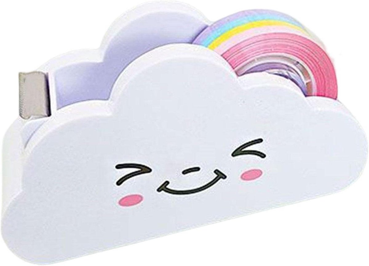 Tafeldispenser - Tapehouder Kantoor - Papier Plakken - Regenboog Ontwerp - 38mm Kern - Gekleurd