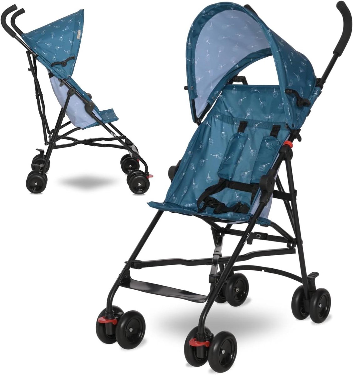 Kinderwagen - Buggy Reisbuggy - Reizen met kinderen - Vederlicht en compact - 47 kg - Blauw