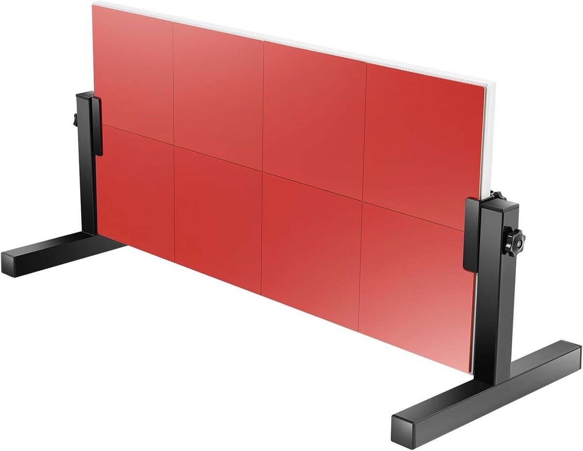 Tafeltennis Rebounder - Ping Pong Trainer - Tafeltennis Oefenen - Verstelbaar Hoekdesign - 665 x 335 cm - Rood Zwart