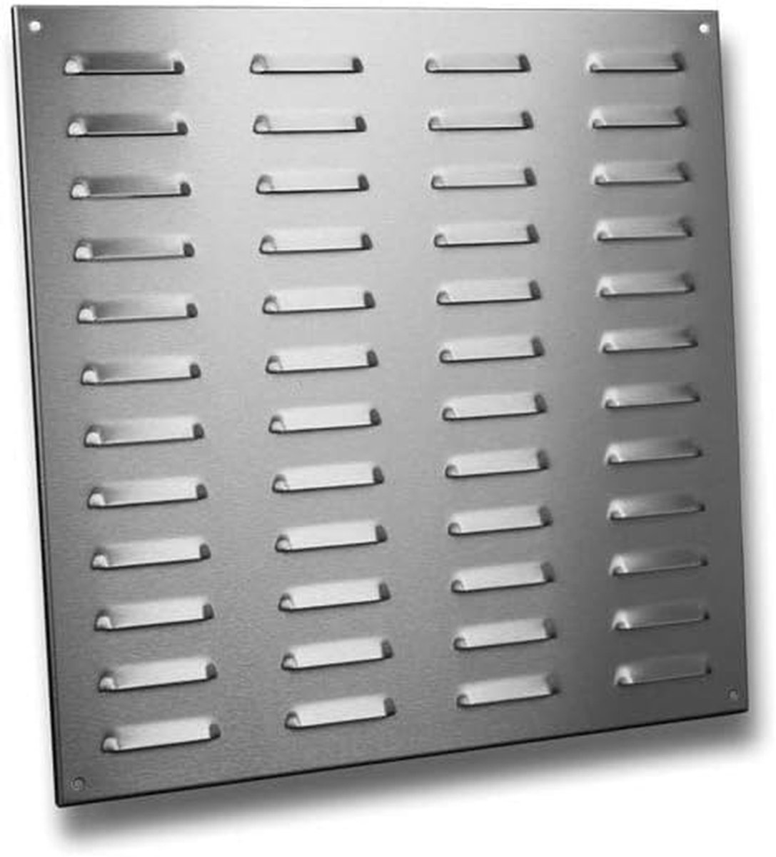 Ventilatierooster - Roestvrij rooster - Ventilatie buiten - Weerbestendig - 400x400mm - Roestvrij staal