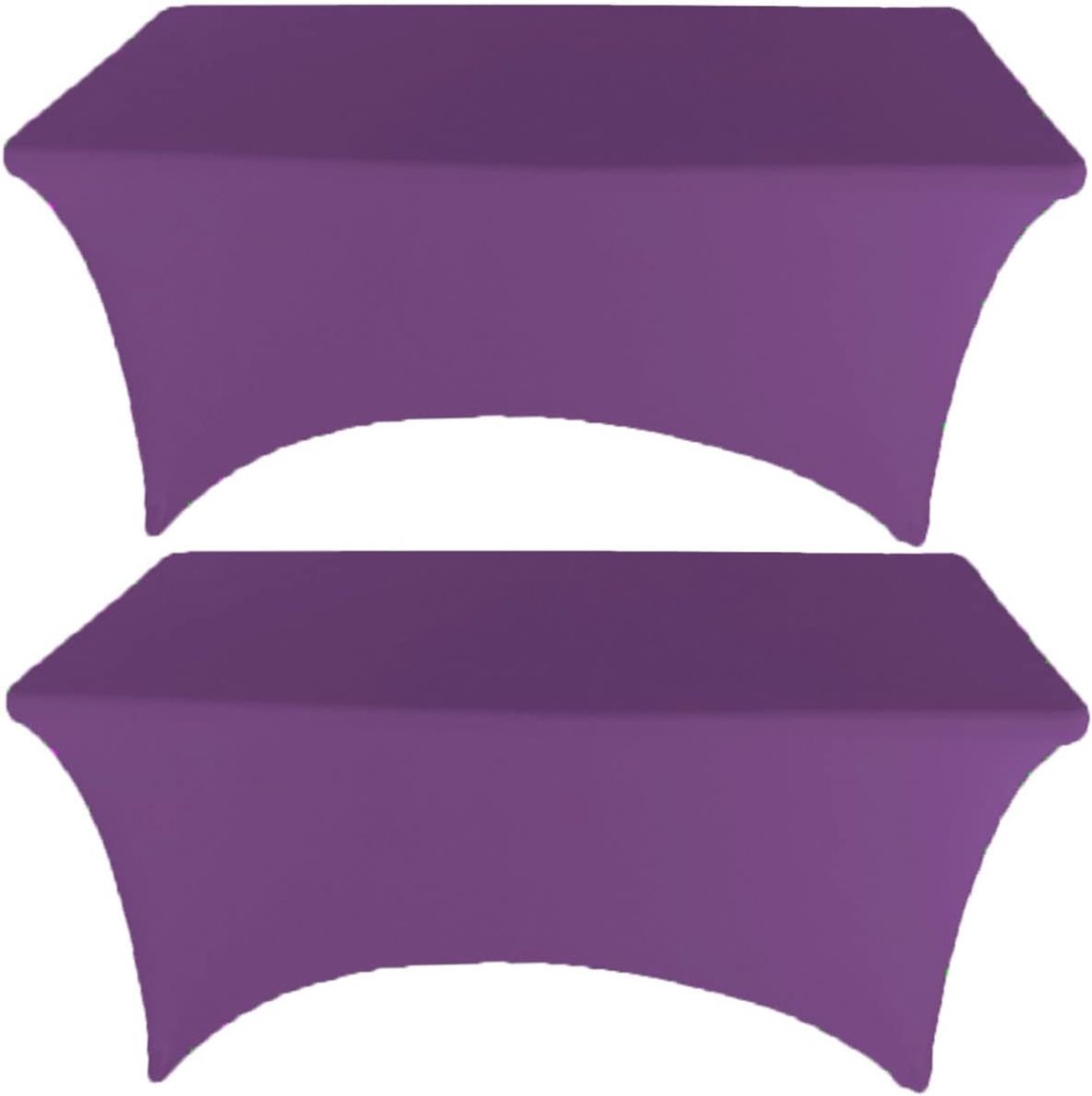 Spandex Tafelkleed - Stretch Tafelhoes - Feestdecoratie - Kreuk- en vlekbestendig - 8FT Rechthoekig - Ivoor