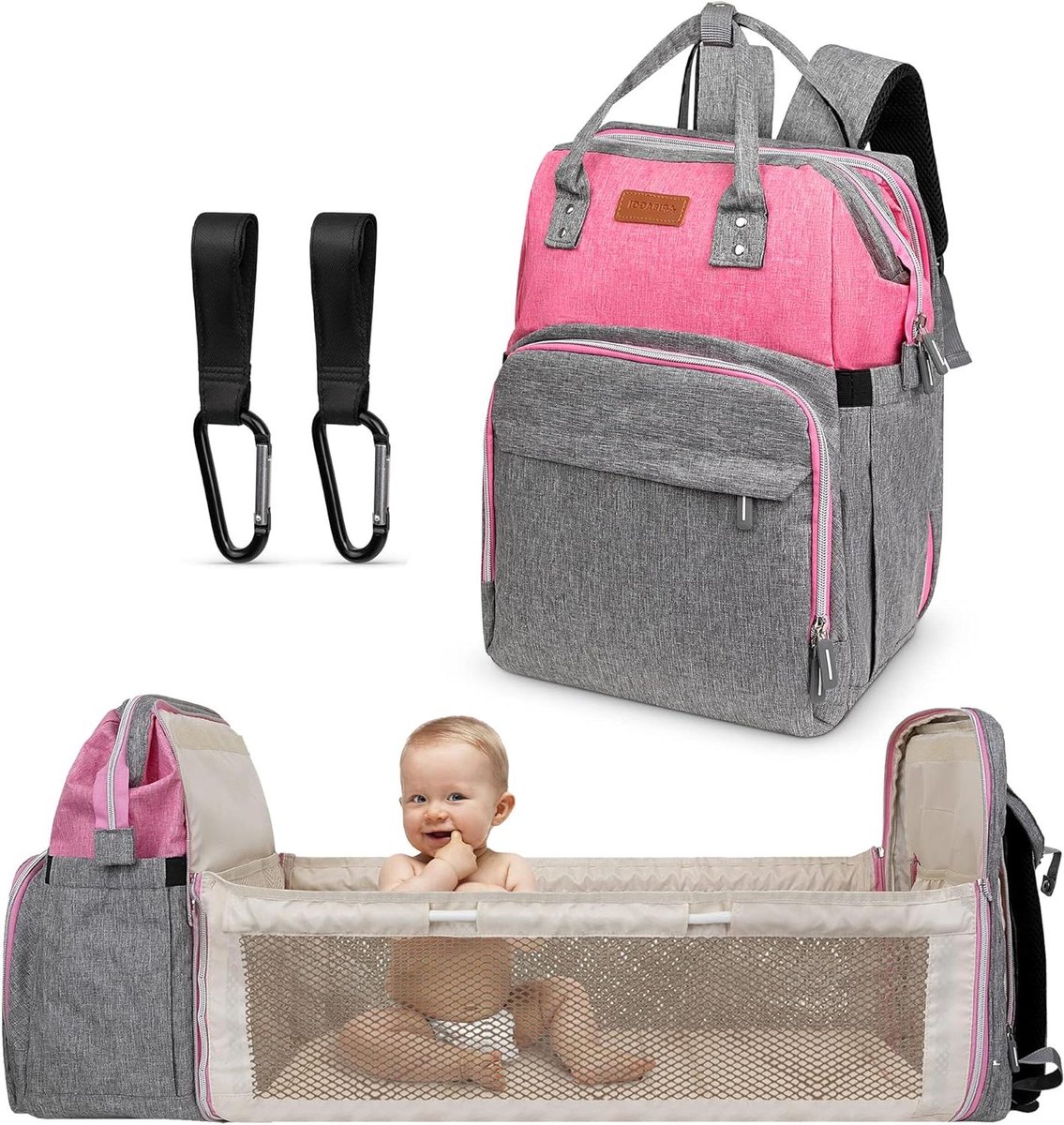 Baby Luiertas Rugzak - Mam Rugzak Verschoonstation - Babyverzorging Onderweg - 17 Vakken Waterdicht