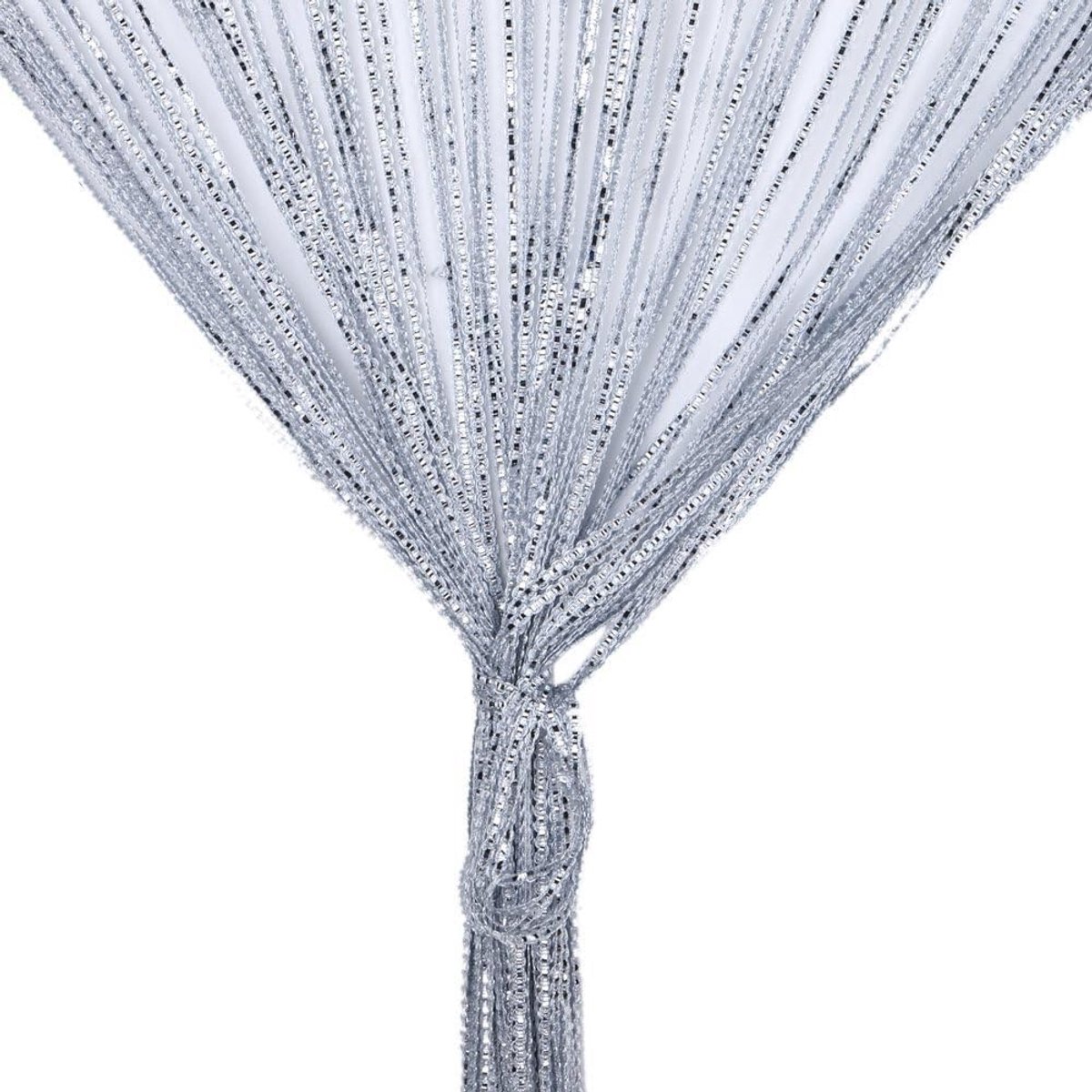 draadgordijn, glitter, wit, 100 x 200 cm, wandgordijn, etalagedecoratie, decoratief gordijn, kamerverdeler, vliegengordijn, voor bruiloft, café, restaurant, grijs