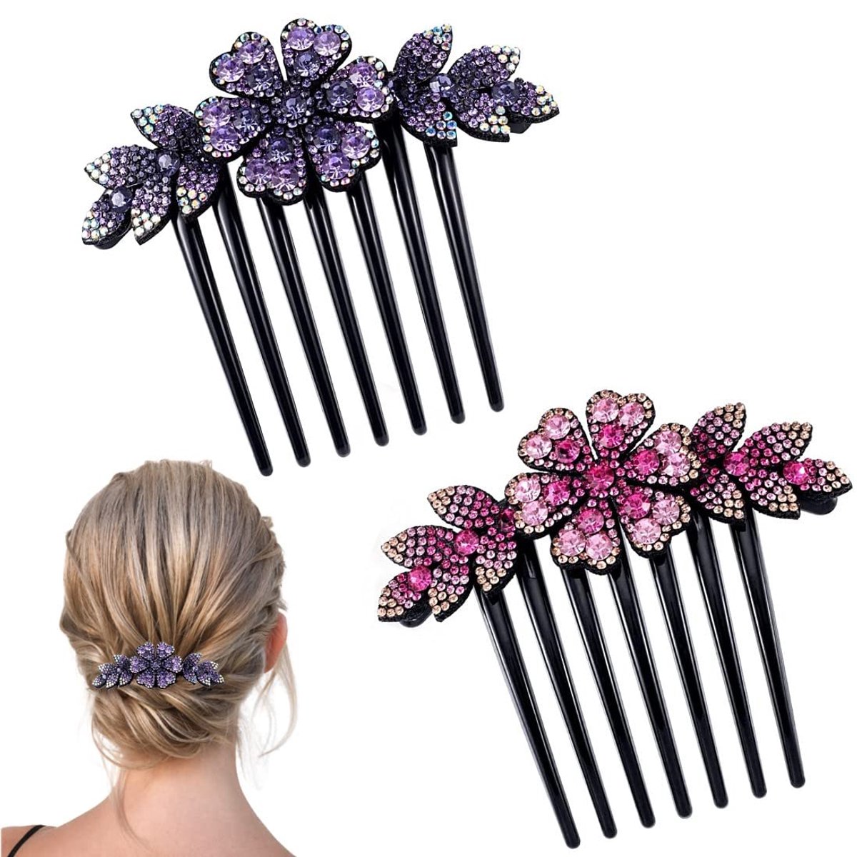 Haarkam voor vrouwen en meisjes, cadeau, strass tanden, haaraccessoires, vintage hoofdtooi accessoires, voor meisjes en dames