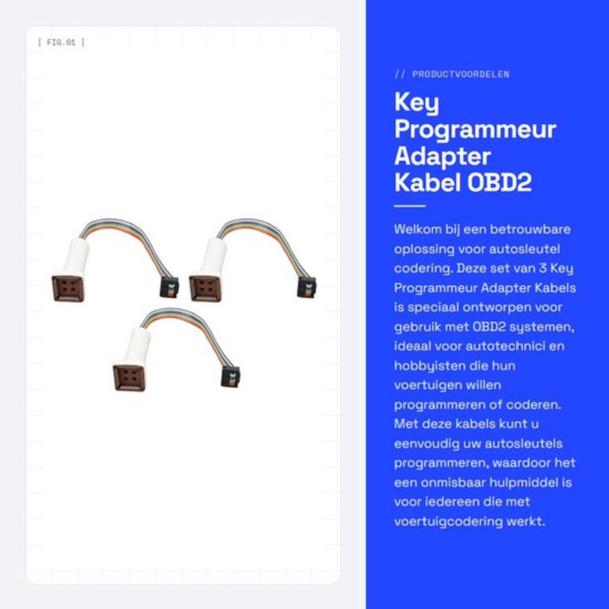 Dailygoods - Key Programmeur Adapter Kabel - Obd2 Autosleutel