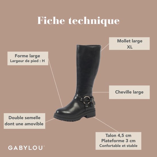 XL laarzen met wijde schacht - model Angelina