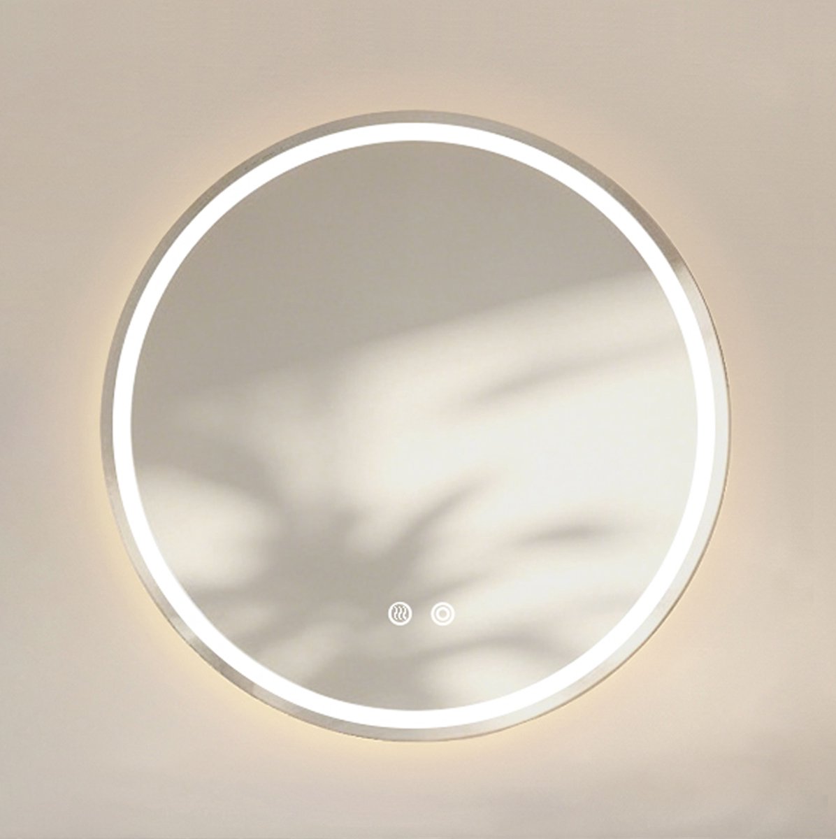STILVORA Spiegel – 60 cm Rond Met Verlichting – Glas – Zilver – Wandspiegel Voor Badkamer Met Dimbaar Licht, Anti Condens en Touchbediening