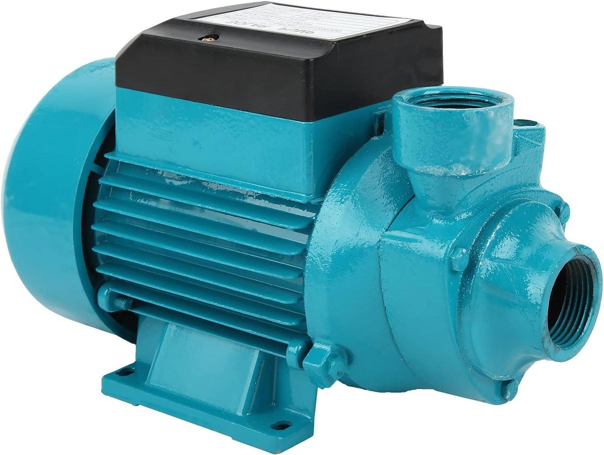 Waterpomp - Impeller pomp - Water verplaatsen - Messing constructie - 24 Volt - Turquoise