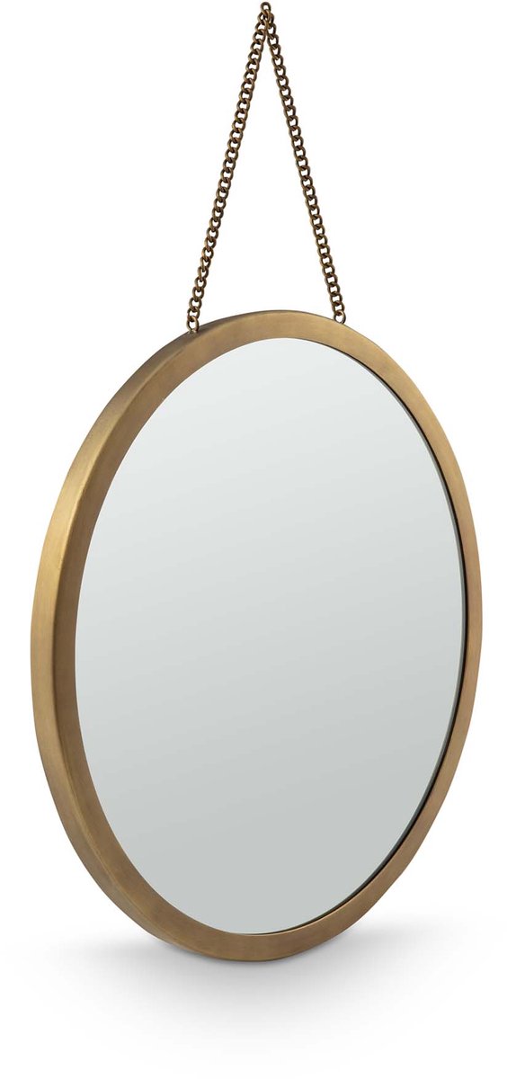 vtwonen - Spiegel Rond - Metaal - Goud - 35.5 cm