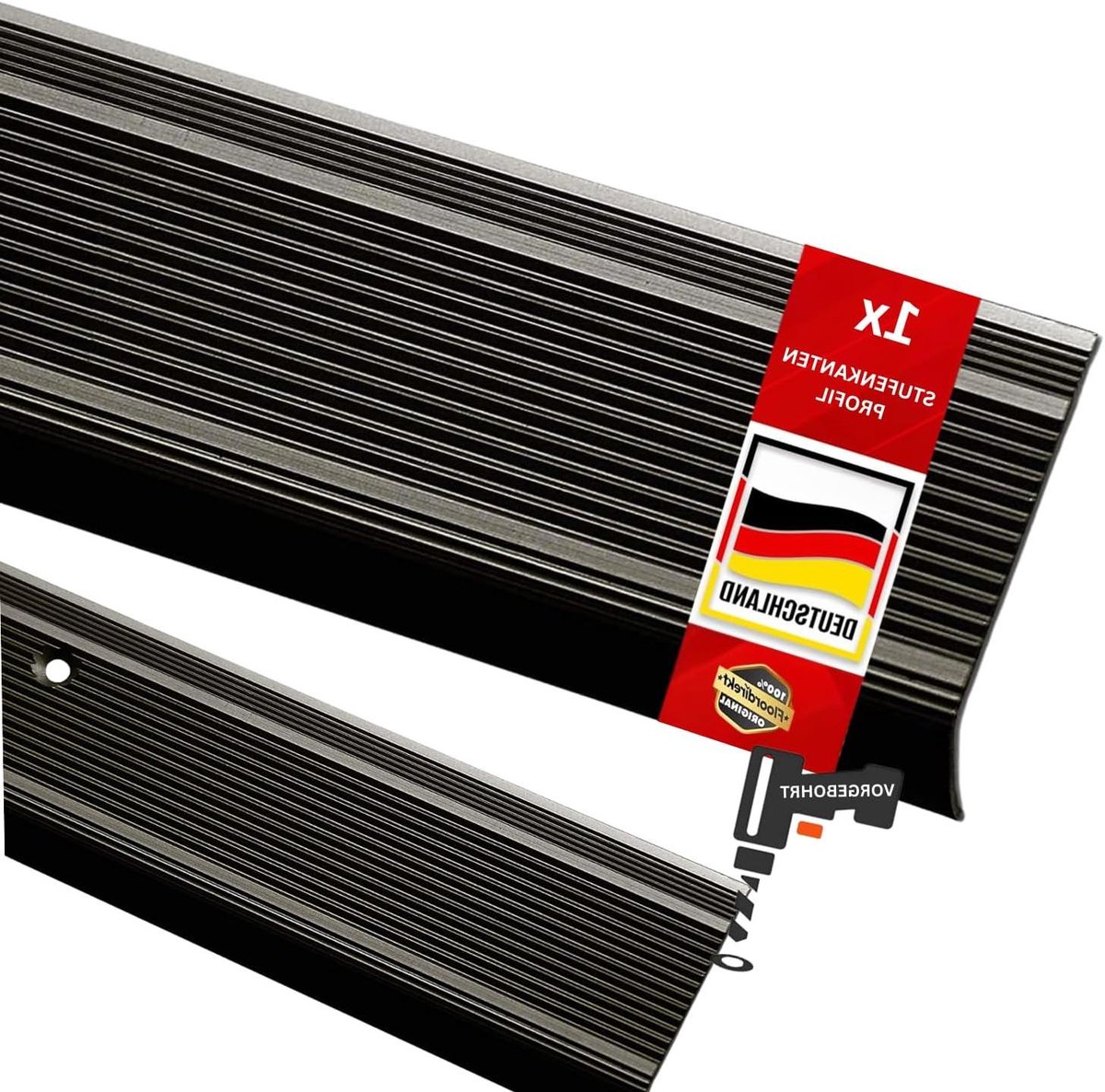 Trapprofiel - L-profiel - Traprand Beschermen - Aluminium - 100 cm - Brons