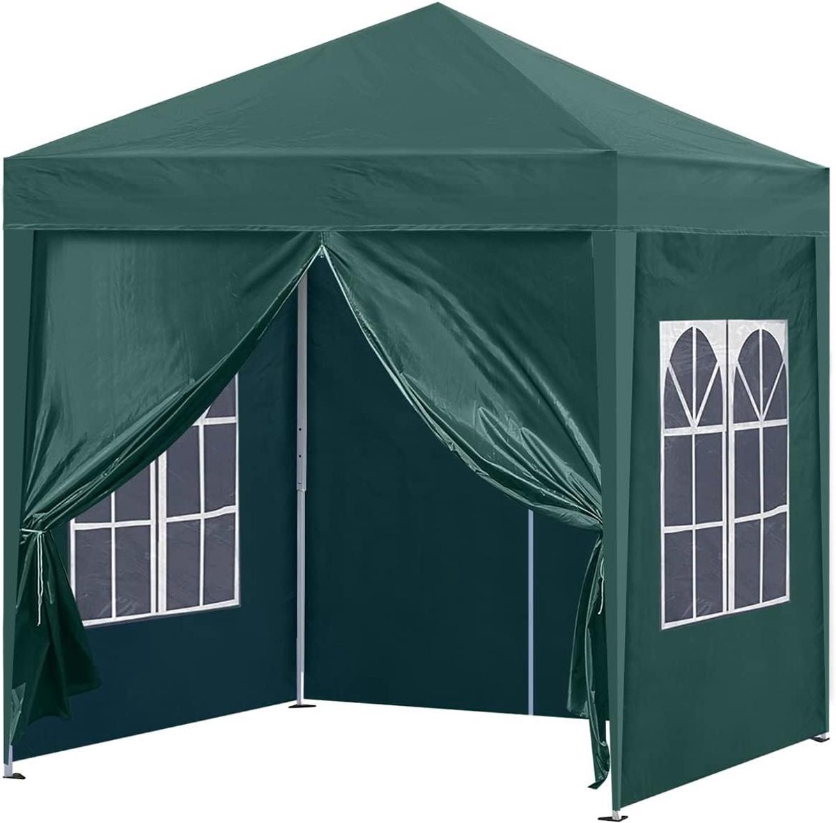 Tuinpaviljoen met zijpanelen - Pop-up tent - Feestelijke buitenactiviteiten - Waterdicht UV-beschermend - 3 x 3 meter - Groen