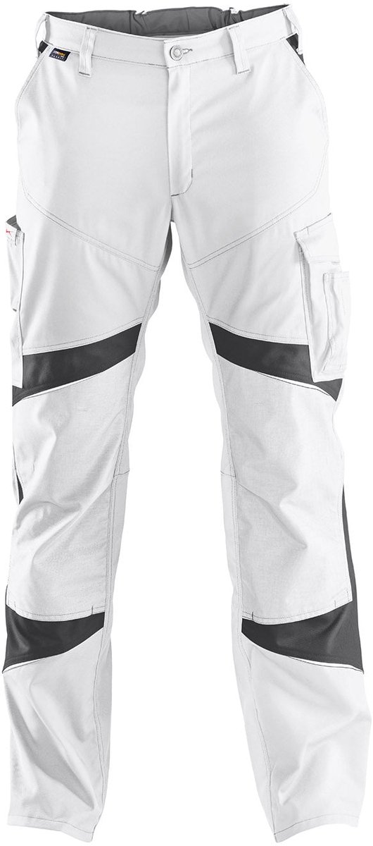 KUBLER ACTIVIQ 23505365 Hi Vis Reflecterend Schildersbroek HEREN Veiligheidsbroek Wit Antraciet - Met Kniezak