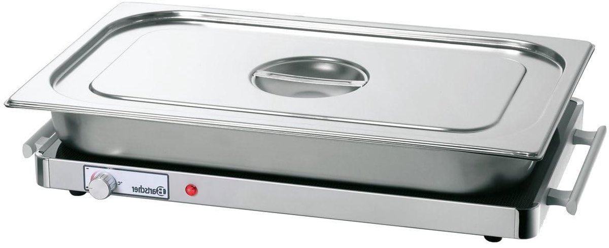 Elektrische Warmhoudplaat - Gastronorm Plaat - Eten Warm Houden - Traploze Temperatuurregeling - 57 x 30 cm - Zilver