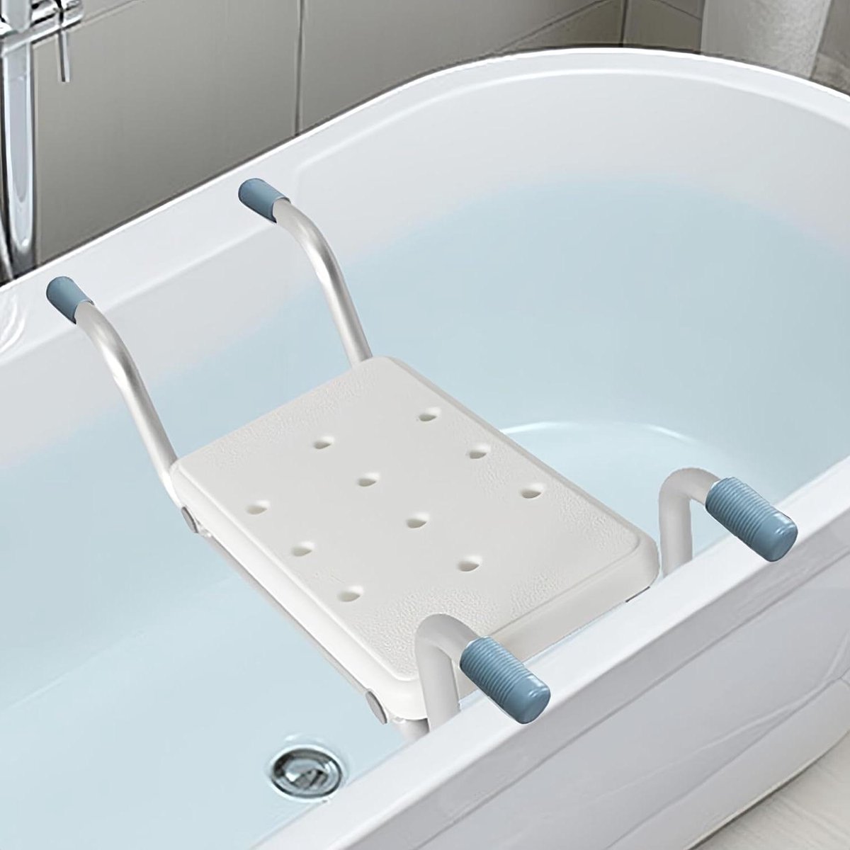 Bad Zitje - Douche Stoel - Veilig Douchen - Verstelbare Breedte - 150 kg Belasting - Wit