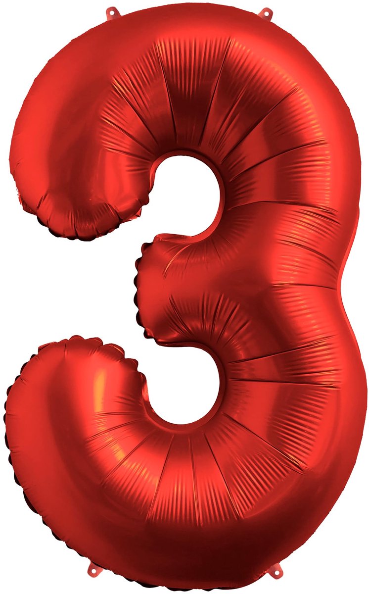 Chroom 100cm – Verjaardag 3 Jaar – Lucht & Helium – Premium Kwaliteit