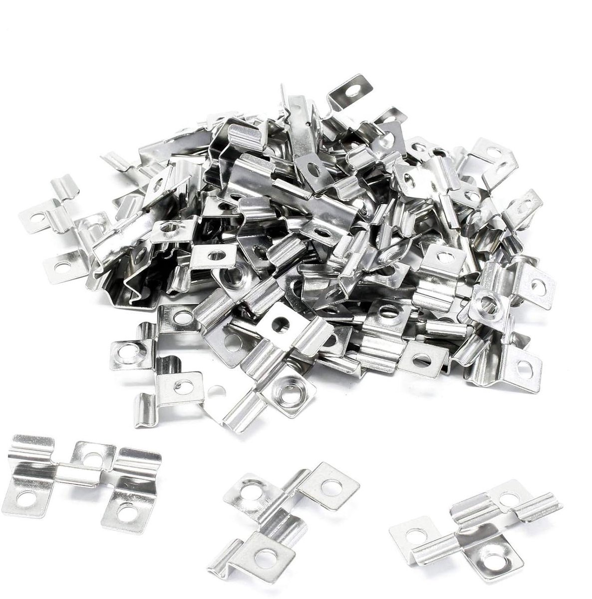 Terrasplank Klemmen - Decking Clips - Terras Monteren - Roestvrij Staal - 50 Stuks - Zilver
