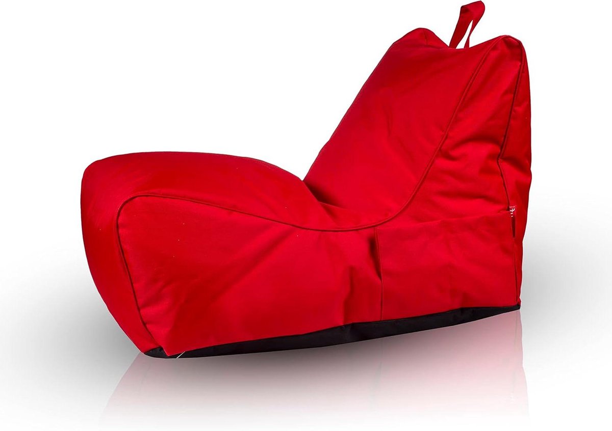 Zitzak Chaise Longue - Ligstoel Zitzak - Ontspannen Thuis - Vuilafstotend Polyester - 80 x 60 x 60 cm - Rood