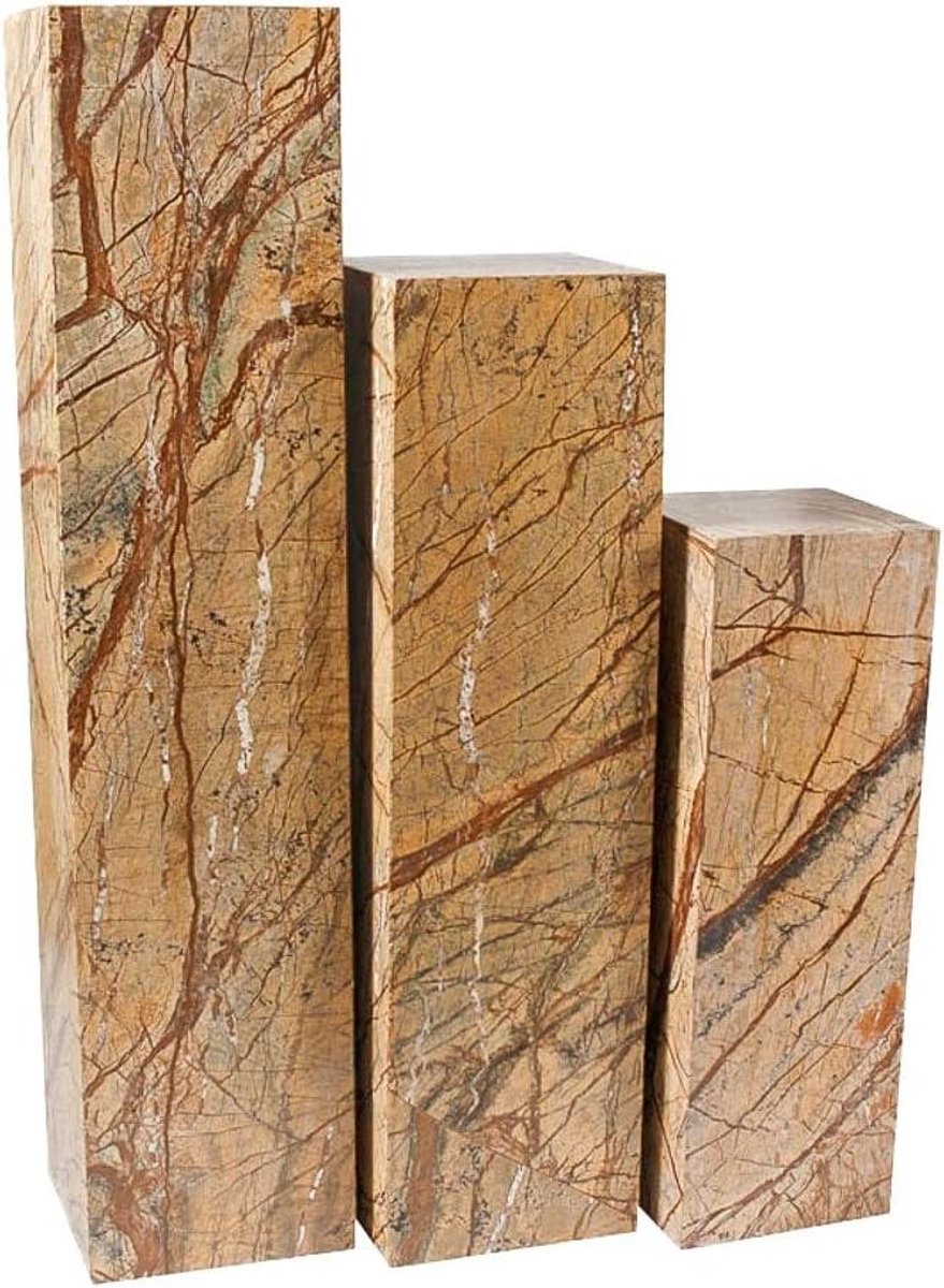 Marmeren Zuil / Sokkel voor Beelden, Vazen, en Decoratie - 60 cm Hoog