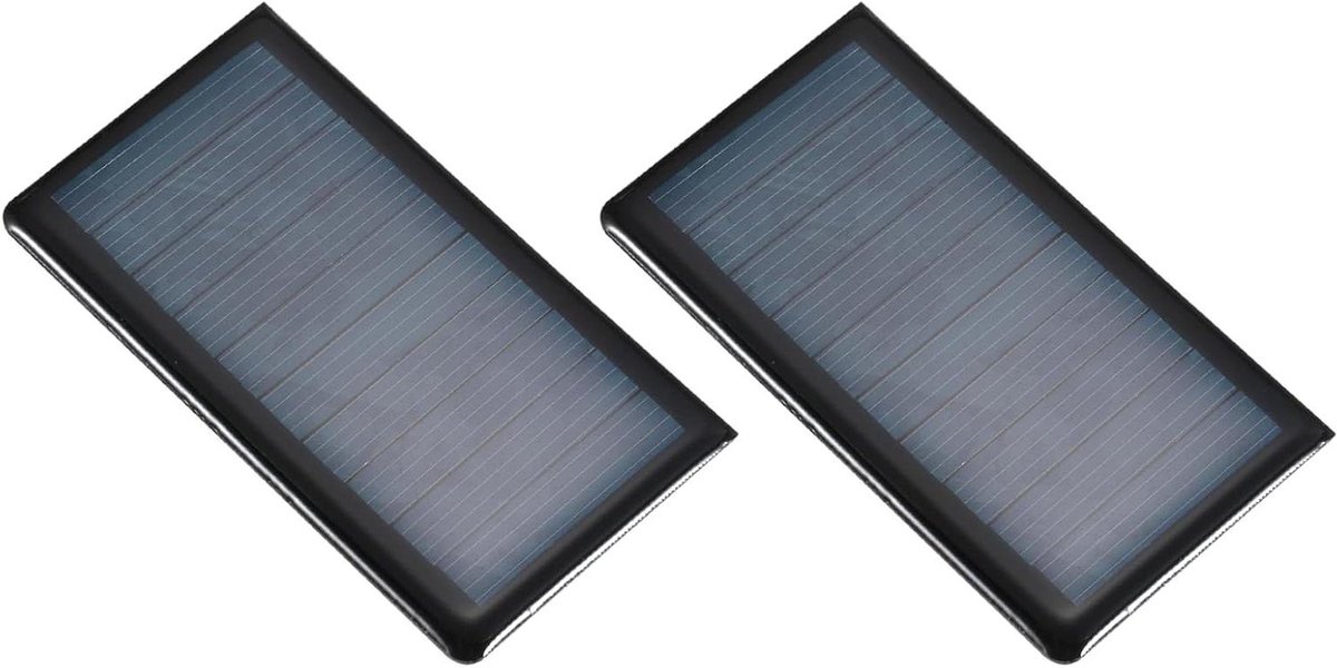 Mini Zonnepanelen - Zonnecellen Fotovoltaïsch - Doe-het-zelf Projecten - Energiebesparend Emissiereducerend - 65 x 3 cm - Zwart