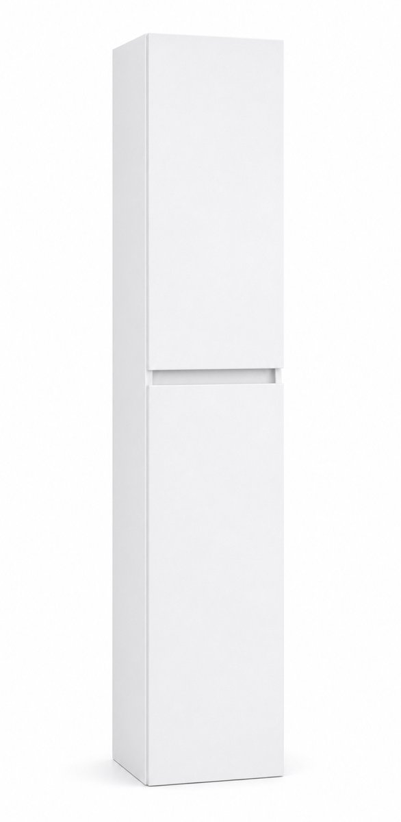 ZIMMER Badkamer Kolomkast MULTI 135x35x35 cm Hoogglans wit – Soft-Close – Hoge Badkamerkast Kolomkast