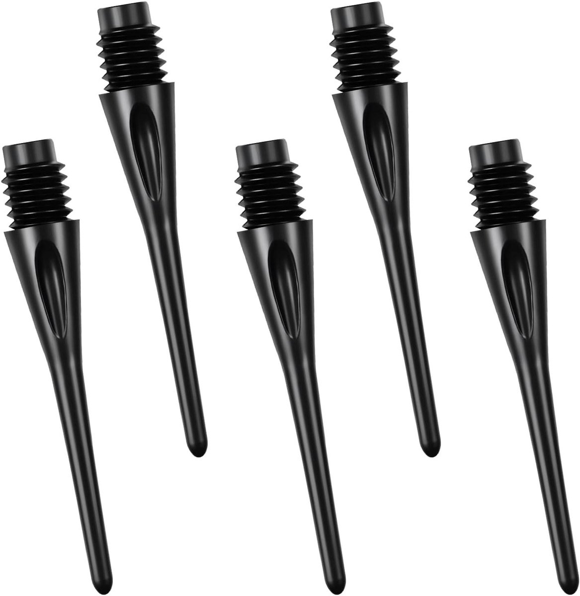 Reserve Dartpunten - Softdart Punten - Dart Spel Verbeteren - Standaard 2BA Schroefdraad - 100 stuks - Zwart