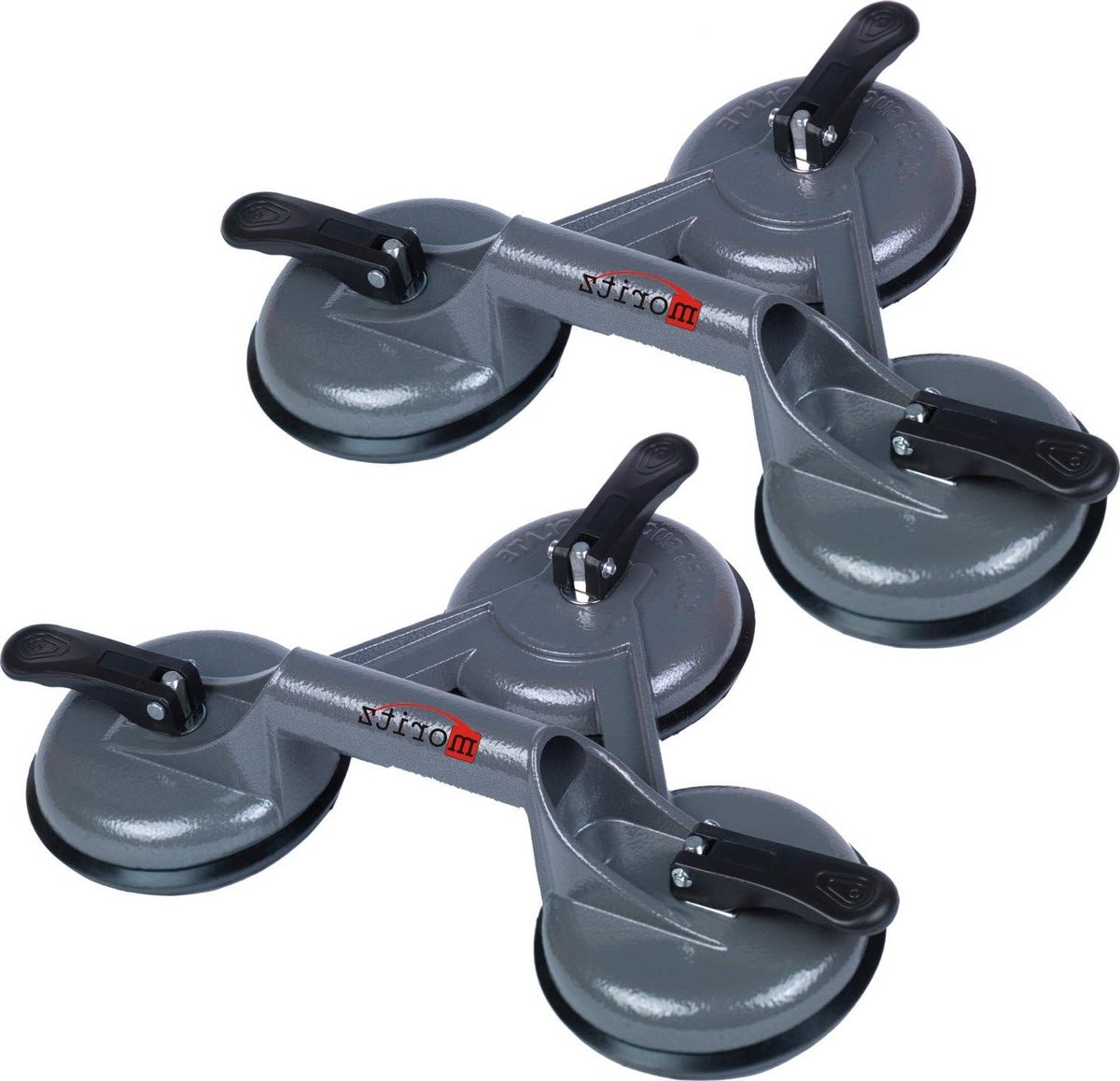 Aluminium Zuiglifter - Glaszuiger Vacuümheffer - Materiaal Verplaatsen - 3 Zuignappen - 120 kg - Aluminium