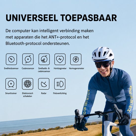 Rolu Fietsnavigatie - Fiets GPS - Fietscomputer - 2.8 Inch - ANT+ - Wi-Fi - Bluetooth - Strava - 25 Uur Batterijduur - IPX7 - Draadloos van rolu — afbeelding 4