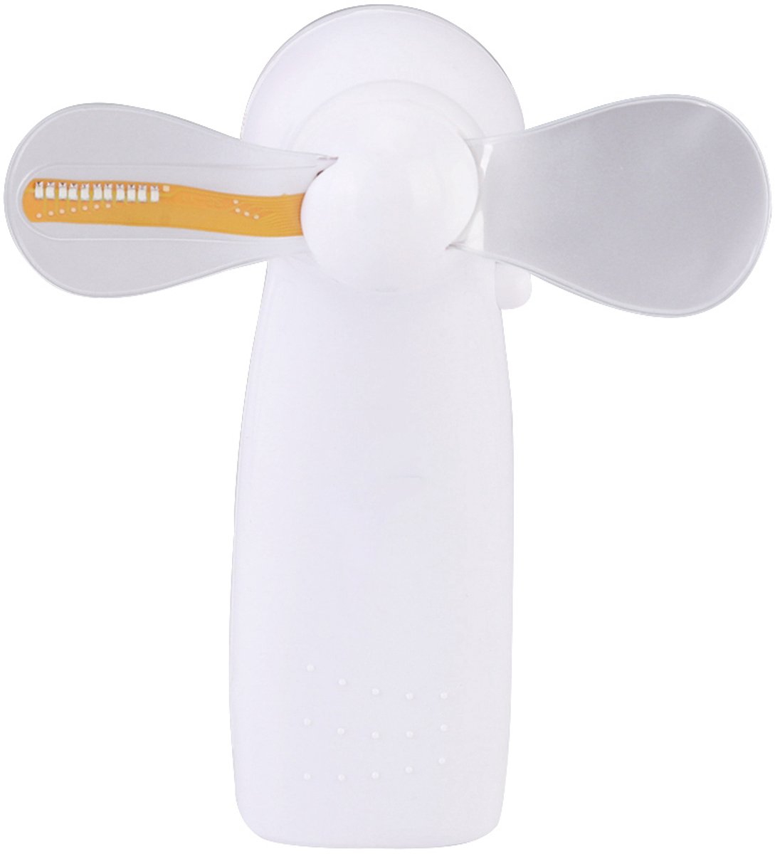 Draagbare mini-handventilator met LED-bladen (cartoon-stijl) voor binnen en buiten