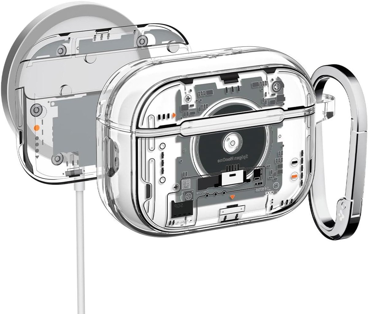 AirPods Pro Case - Beschermhoesje Hoes - Opladen en Beschermen - Transparant met Print