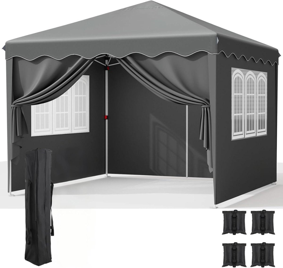 Pop-up Paviljoen - Vouwtent Feesttent - Buitenfeest Organiseren - Waterdicht UV-bescherming - 3 x 3 meter - Blauw