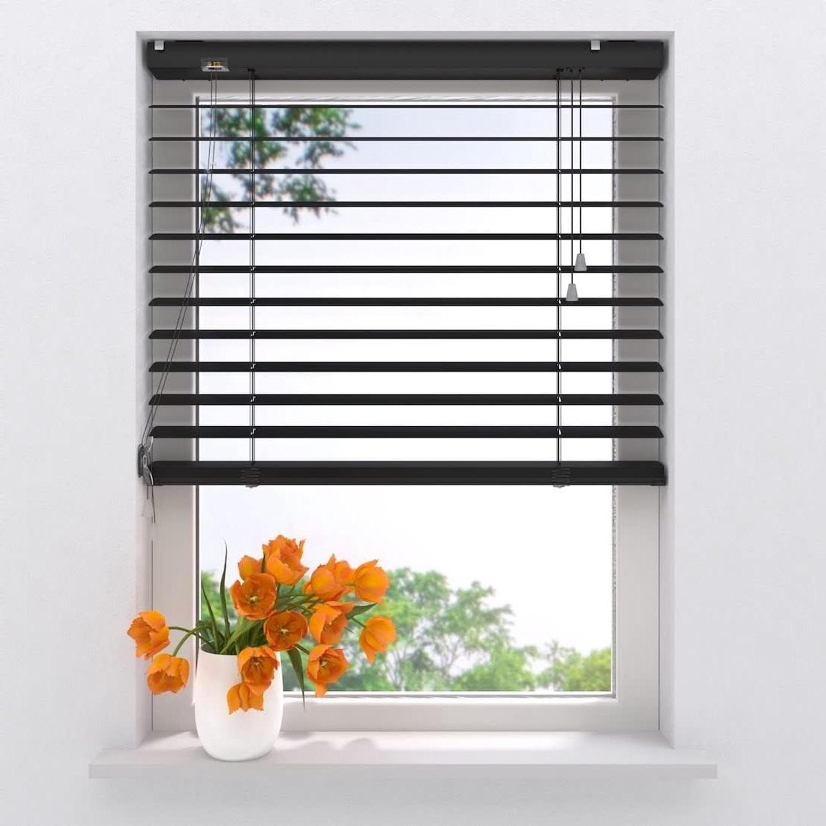 Aluminium Blinde - Jaloezie Mat - Lichtregulatie - Matte Afwerking - 70 x 180 cm - Zwart