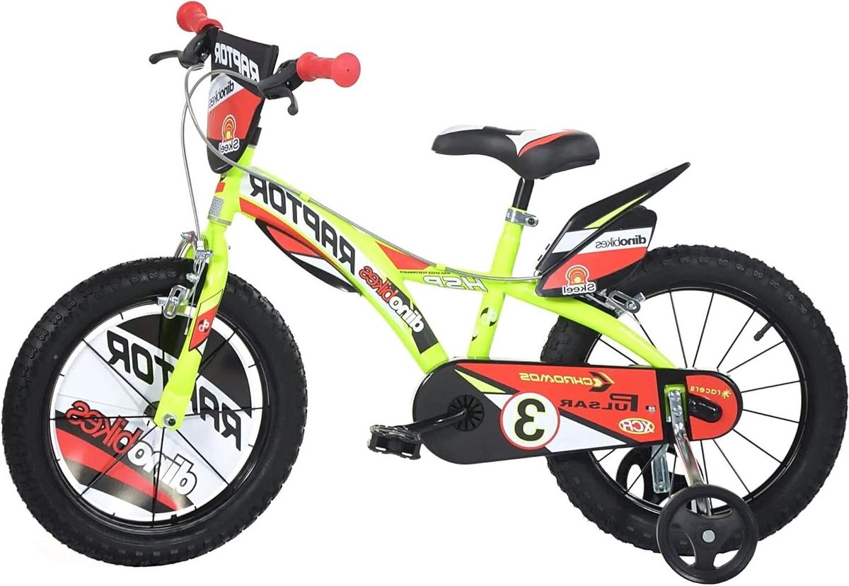 Kinderfiets Jongens - Jongensfiets Kinder - Vrije Tijd - Lichtgewicht Frame - 14 inch - Geel