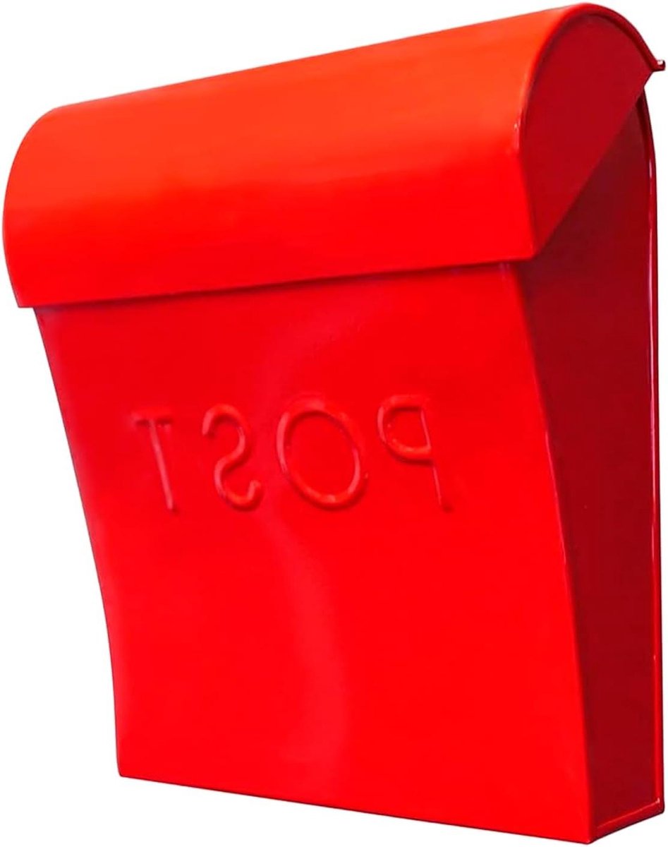 Brievenbus Muurbevestiging - Wandbrievenbus Postbus - Post Ontvangen - Water- en Roestbescherming - 31.75 cm Hoog - Rood