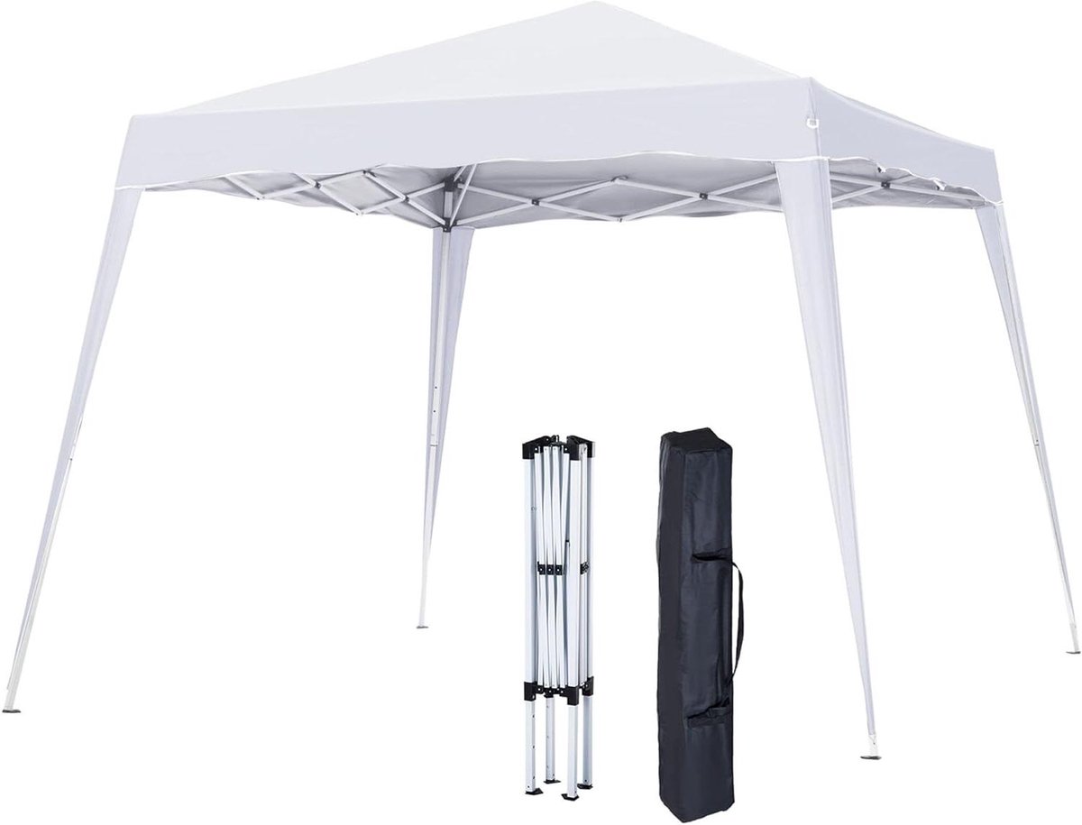 Pop-up Tuistent - Feesttent Evenemententent - Buitenfeesten Organiseren - Inclusief Draagtas - 3 x 3 Meter - Wit