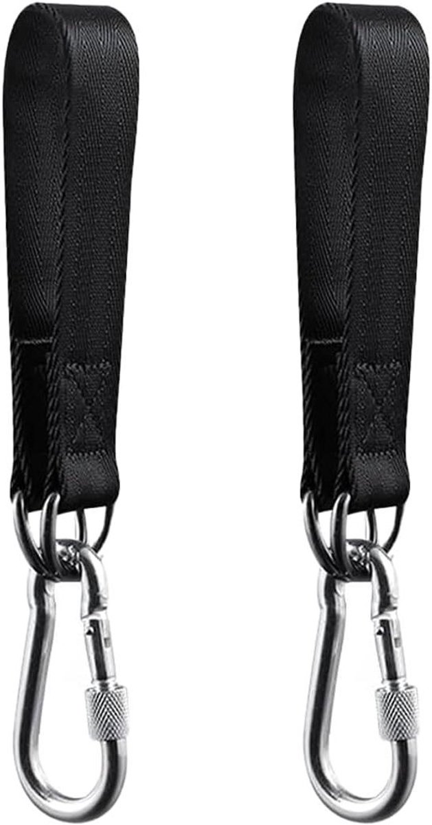Hangmat Bevestiging - Schommel Haken - Buiten Ontspannen - Scheurvast Nylon - 200 kg Draaglast - Zwart