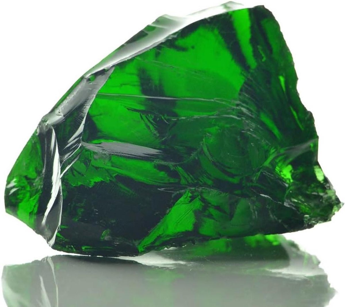 Glasdecoratie Stenen - Decoratieve stenen - Tuin Verfraaien - Felgroene Accentstenen - 60-120 mm - Groen