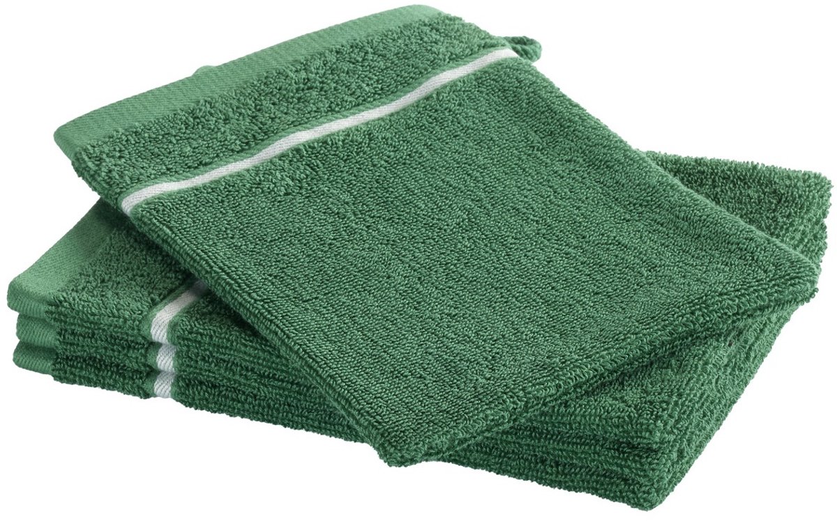 Moodit Washandjes Empress - Emerald Green - set 4 st. - 23 x 16 cm - 100% Katoen
