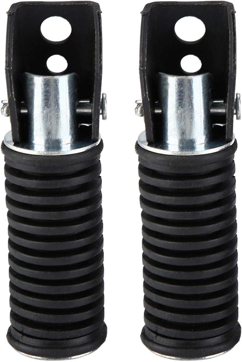 Motorfiets Voetsteunen - Passagierssteunen Achter - Comfortabel Rijden - Anti-slip Rubber - Universeel - Zwart