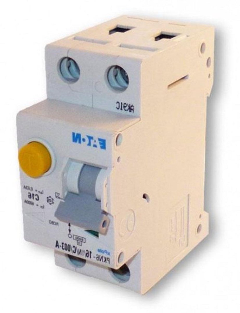 Magnetothermisch Differentieel - Automatishe Schakelaar - Elektrische Beveiliging - 4mm Contactafstand - 16A 0.03A - Grijs