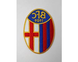 FC Bologna Patch - Voetbal Badge - Kleding Versieren - Strijkbaar Opdruk - 85 x 58 cm - Roodblauw