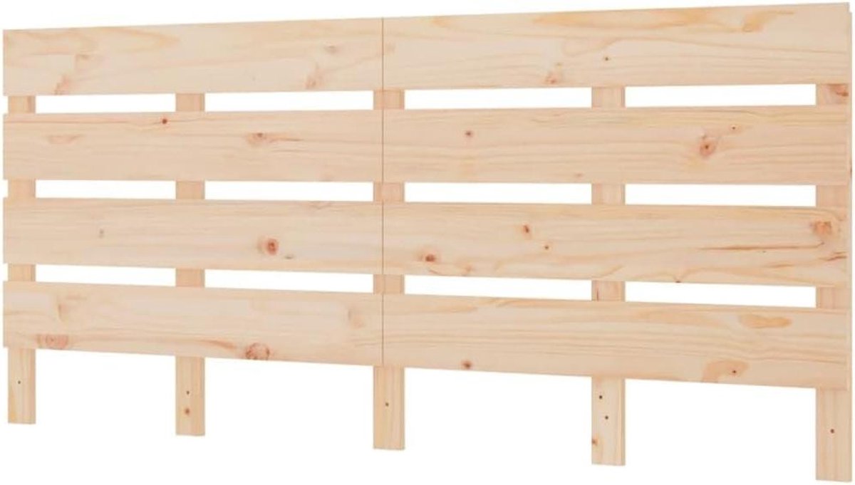 Hoofdbord Hout - Bedkopstuk Grenen - Bed Opknappen - Gelat Houten Ontwerp - 140x80 cm - Naturel