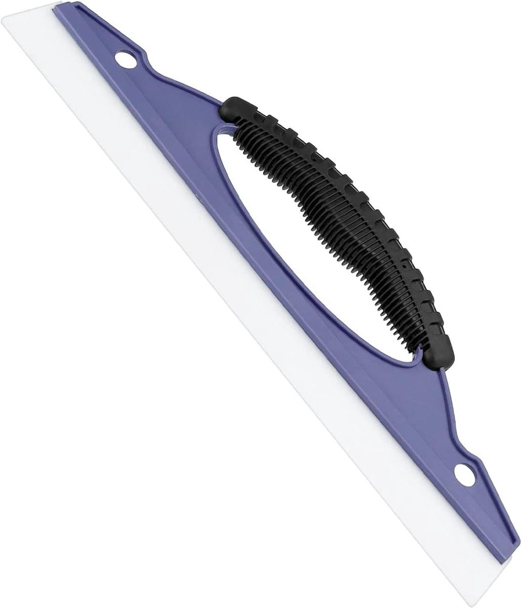 Douche Wisser - Water Trekker - Badkamer Schoonmaken - Zachte Siliconen Schraper - 31 cm - Grijs