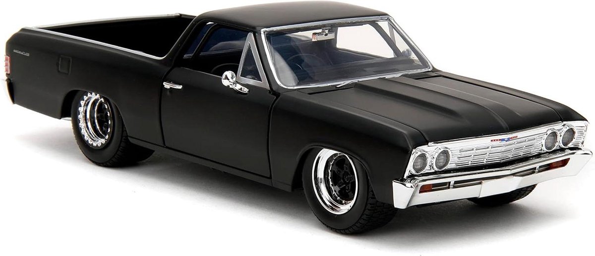 El Camino Modelauto - Miniatuurauto Verzamelaar - Hobby Modelbouw - Gedetailleerd Metaal - Schaal 1:24 - Zwart