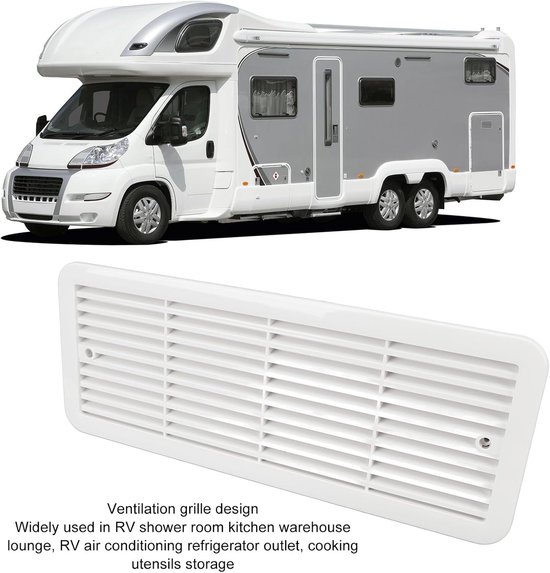 RV Koelkast Ventilator - Camper Ventilatie - Efficiënte Koeling - Beschermend Mesh - 479 x 189 mm - Wit — afbeelding 3